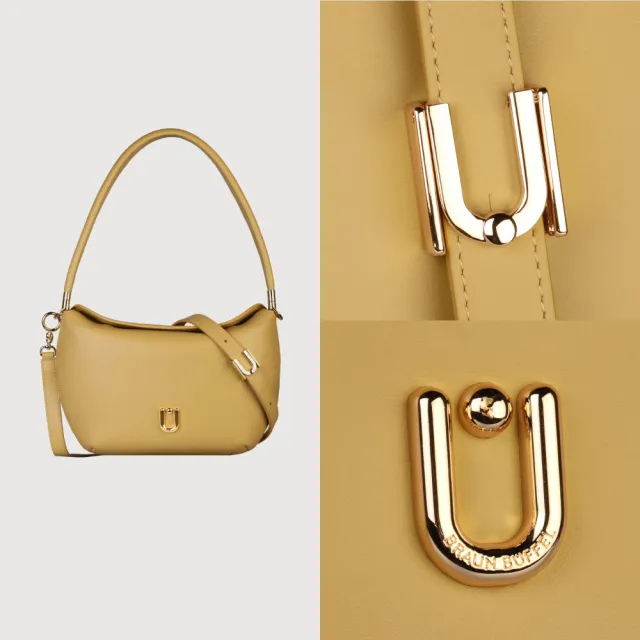 【BRAUN BUFFEL 德國小金牛】艾拉娜 小肩包-淺棕色(BF846-26-CR) 女包送禮推薦