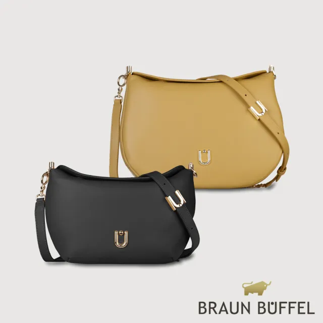 【BRAUN BUFFEL 德國小金牛】艾拉娜 小肩包-淺棕色(BF846-26-CR) 女包送禮推薦