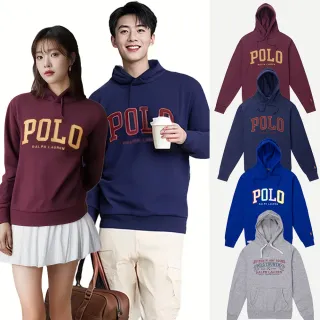 【RALPH LAUREN】RL POLO 經典刺繡文字小馬連帽T恤 上衣-多色組合(平輸品/保暖舒適)
