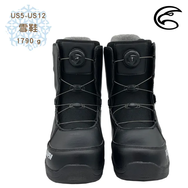 【ADISI】SNOWBOARD雪鞋-黑色-AS24139(滑雪 護具 防護 防摔 軟墊 舒適 透氣)