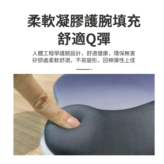【kingkong】人體工學凹陷護腕滑鼠墊 加厚防滑(手腕托/護手墊/軟墊)
