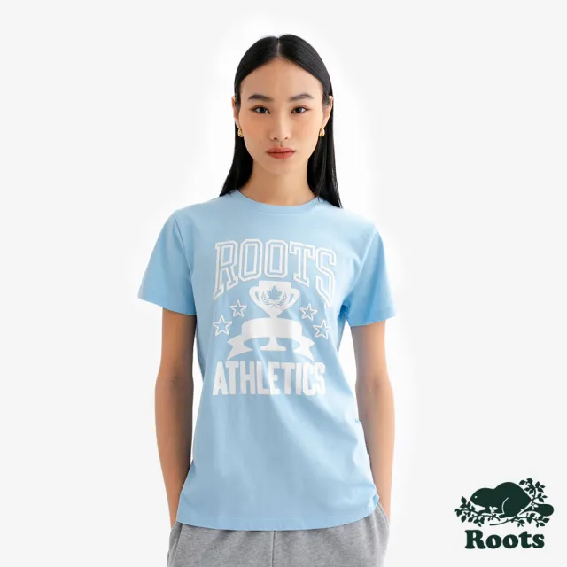 【Roots】Roots女裝- ATHLETIC REMIX 短袖上衣(藍色)
