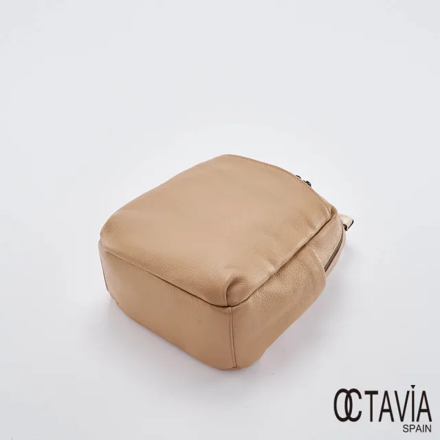 【OCTAVIA 8】雙11 OCTAVIA8 真皮- 童心粉彩系列 小型牛皮後背包 - 迷你奶杏(OCTAVIA 8 真皮新品