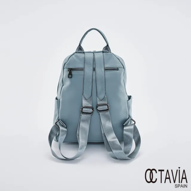 【OCTAVIA 8】雙11 OCTAVIA8 真皮- 童心粉彩系列 大人氣牛皮後背包 - 完美淡藍(OCTAVIA 8 真皮新