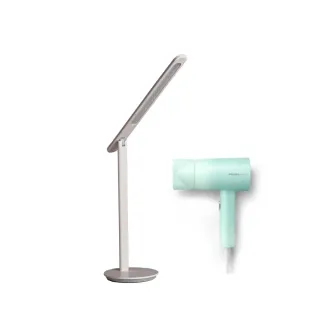 【Philips 飛利浦】66239 品昊LED 全光譜護眼檯燈+ 飛利浦吹風機 超值組 超值組(PD049)
