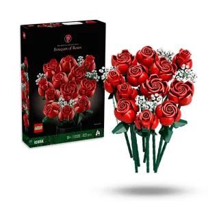 【LEGO 樂高】Botanicals 10328 玫瑰花束(居家擺飾 禮物 花藝 手工藝 母親節禮物)