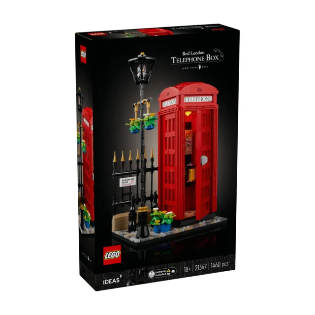 【LEGO 樂高】Ideas 21347 倫敦紅色電話亭(英國特色模型 居家擺設 禮物 DIY積木)