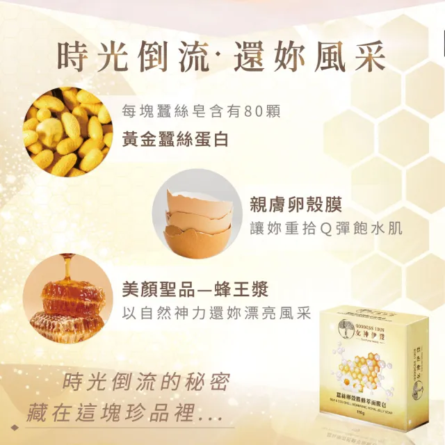 【女神伊登】蠶絲卵殼膜蜂萃面膜皂(110±5g)2入(蠶絲皂/防護/洗臉)