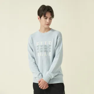 【ELLE ACTIVE】男款 保暖針織長袖上衣-淺藍色(EA24A2F5401#31)