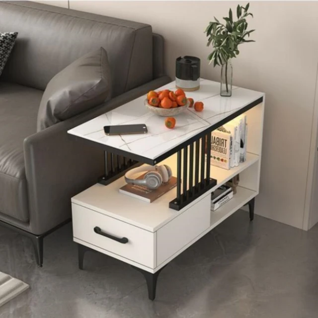 超微米 北歐實木邊櫃幾 原木桌角茶幾 沙發桌 客廳多功能櫃 