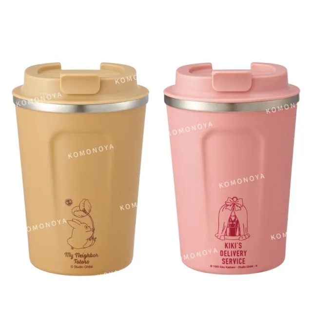 【小禮堂】SKATER 宮崎駿 不鏽鋼隨行杯 350ml STBC3F - 小圖款 龍貓 魔女宅急便(平輸品)