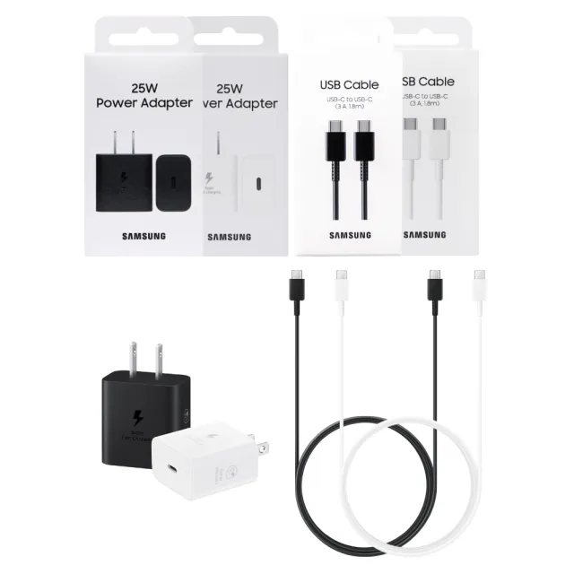 【Samsung 三星】原廠 25W PD 3.0超快充T2510+3A 1.8m 雙Type C 線DX310(公司貨)