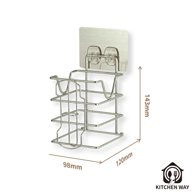 韓國 KITCHENWAY 吹風機放置架(免鑽孔/台灣製造/304不鏽鋼)