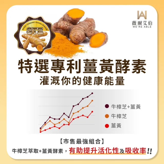 【薇爾艾伯】牛樟芝薑黃精選頂級雙芝配方 牛樟芝 子實體 5入組(150粒/盒 熬夜 體力 術後補養)