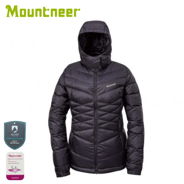 Mountneer 山林 女 800FP 鵝絨外套《黑》52J02/登山/羽絨外套/防寒外套/防潑水/防風(悠遊山水+)