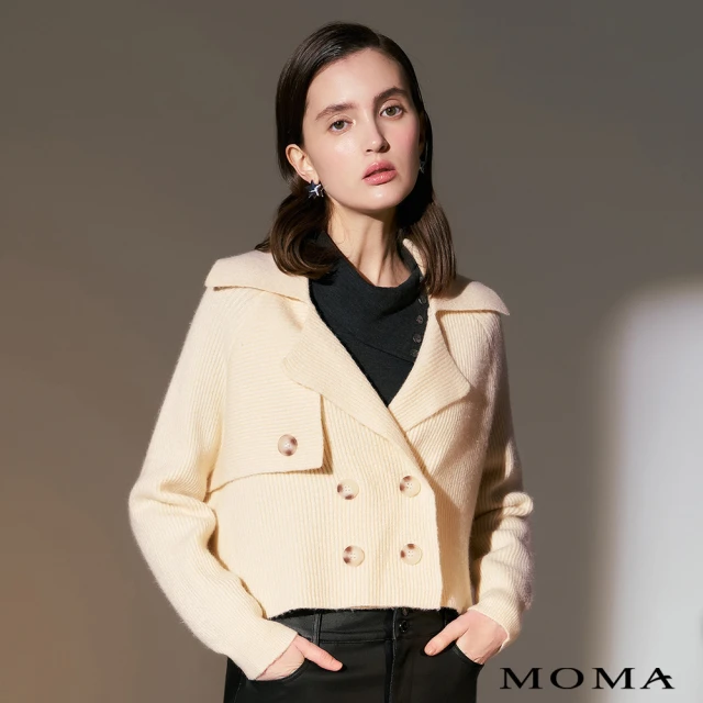 MOMA 學院風大翻領毛衣外套(兩色)