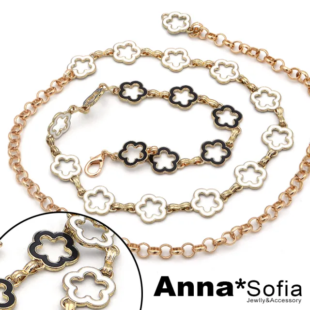 【AnnaSofia】腰鍊腰帶腰封-雙面戴雙色鏤花 現貨(金底系)