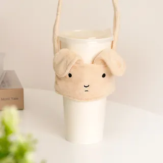 【Norns】絨毛飲料杯套(Peanuts 史努比 蠟筆小新 妮妮兔 飲料套 飲料袋)