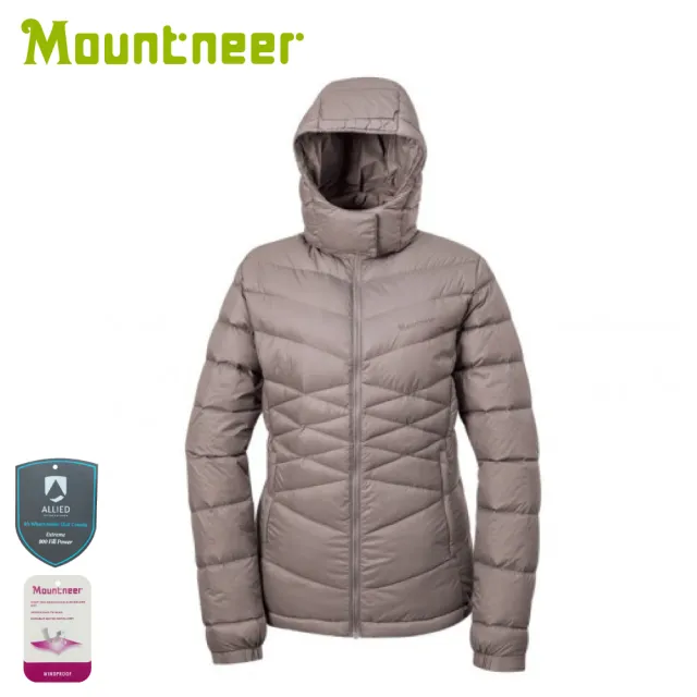 【Mountneer 山林】女 800FP 鵝絨外套《摩卡》52J02/登山/羽絨外套/防寒外套/防潑水/防風(悠遊山水+)