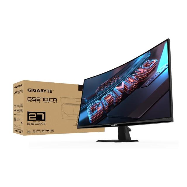 【GIGABYTE 技嘉】GS27QCA 27型 180Hz 1ms 2K曲面電競螢幕(QHD/2K/180Hz/1ms/VA 1500R/DP/HDMI2.0/HDR)