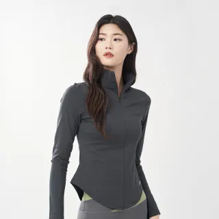 【ELLE ACTIVE】女款 修身彈力長袖上衣-深灰色(EA24A2W1407#98)