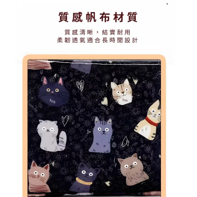 日系加厚貓咪保溫袋(便當袋 餐袋 手提袋 帆布袋 保冰袋 保冷袋 野餐袋 午餐袋 環保袋 便當包)