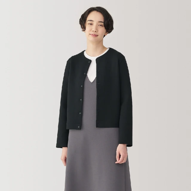 MUJI 無印良品 女二重織裏毛開襟衫(共4色)評價推薦 MUJI 無印良品 女二重織裏毛開襟衫(共4色)
