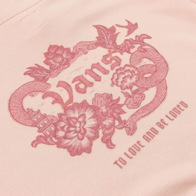 【VANS】官方旗艦 蛇年限定系列 女款粉色連帽大學T