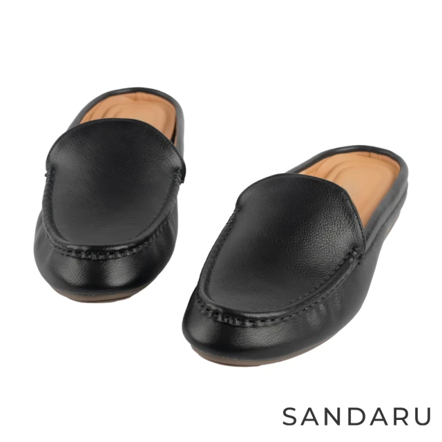 FUFA Shoes 富發牌 慵懶真皮懶人穆勒鞋-棕 1DR