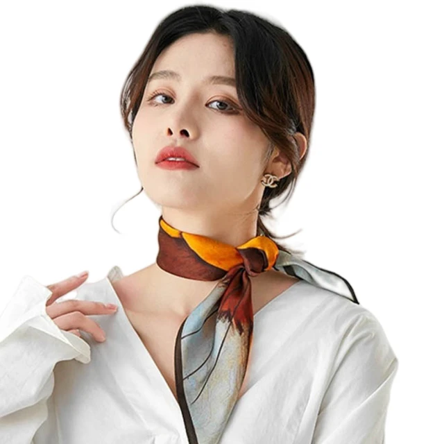 JC Collection 高雅氣質復古純蠶絲四季百搭玉蘭花