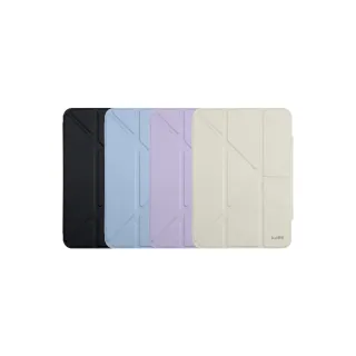 【LAUT 萊德】iPad mini6/7（2024）透明背板多功能保護殼(Y折 多角度 支援自動休眠喚醒)