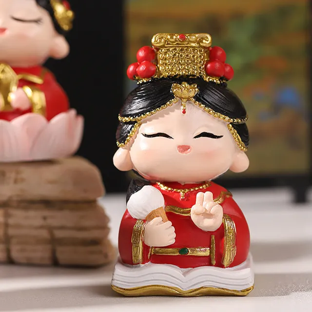 【桃花源創意工坊】媽祖文創擺件桌面裝飾樹脂工藝品小擺飾四套組(公仔)