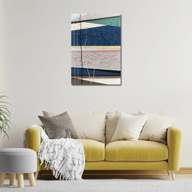 【御畫房】當代國家級展覽畫家 抽象系列手繪油畫70×100cm(DB-014)