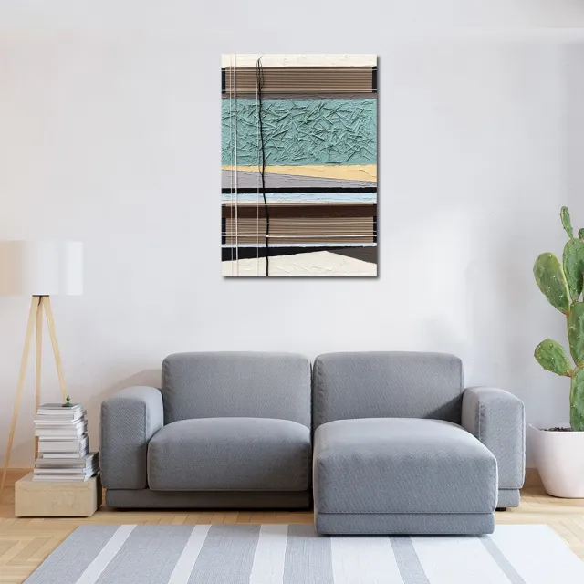【御畫房】當代國家級展覽畫家 抽象系列手繪油畫70×100cm(DB-016)