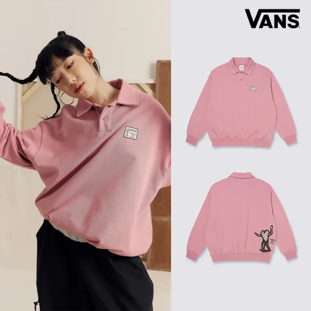 【VANS】官方旗艦 Artist Collection - Bolin 粉色長袖大學T