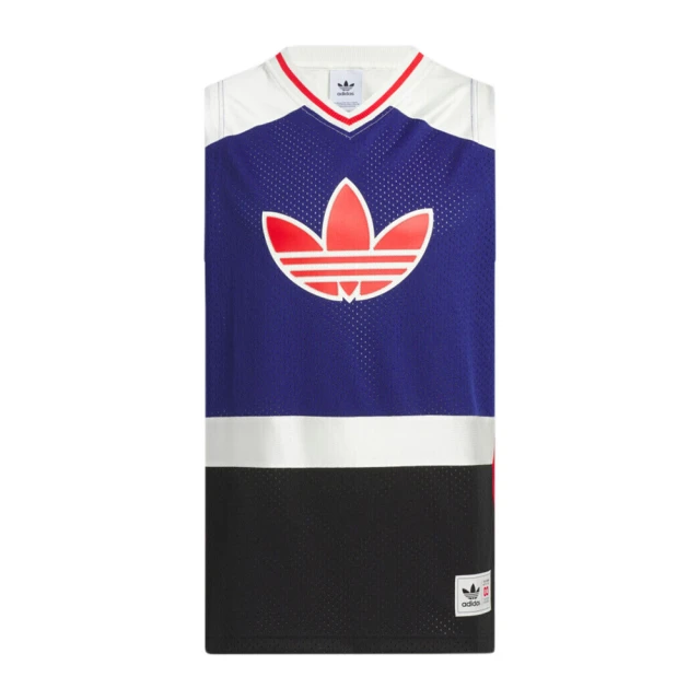 adidas 愛迪達 BB RS Tank U 男女 運動背心 籃球衣 復古 透氣 寬鬆 藍黑(JD6400)