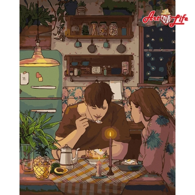 【ArtLife 藝術生活】DT157甜蜜生活40*50CM(數字油畫 DIY DIY數字油畫 交換禮物 畫畫玩具)