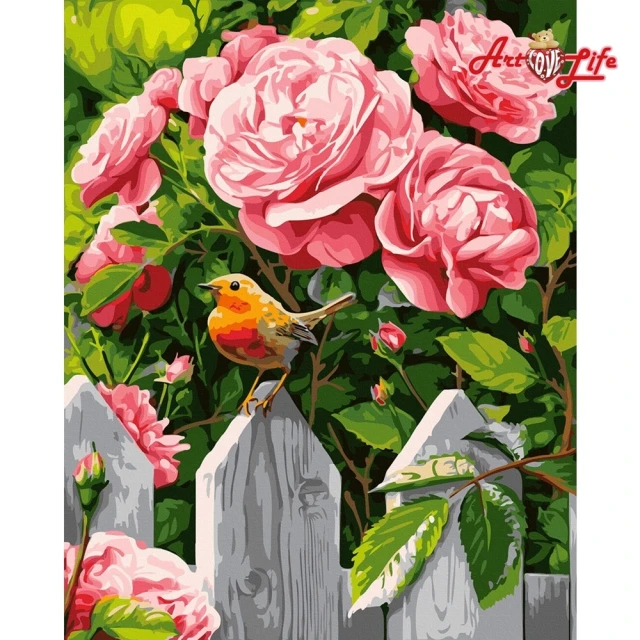 【ArtLife 藝術生活】DT090鳥語花香40*50CM(數字油畫 DIY DIY數字油畫 交換禮物 畫畫玩具)