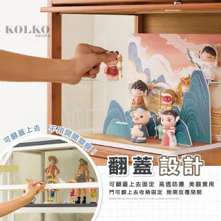 【Clook 鹿客家居】三面透明壓克力公仔模型展示櫃-四層70公分(餐櫥櫃 書櫃 櫃子 透明櫃 展示架 公仔收納)