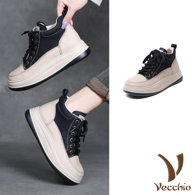 Vecchio 真皮短靴 厚底短靴/真皮頭層牛皮保暖厚絨舒適