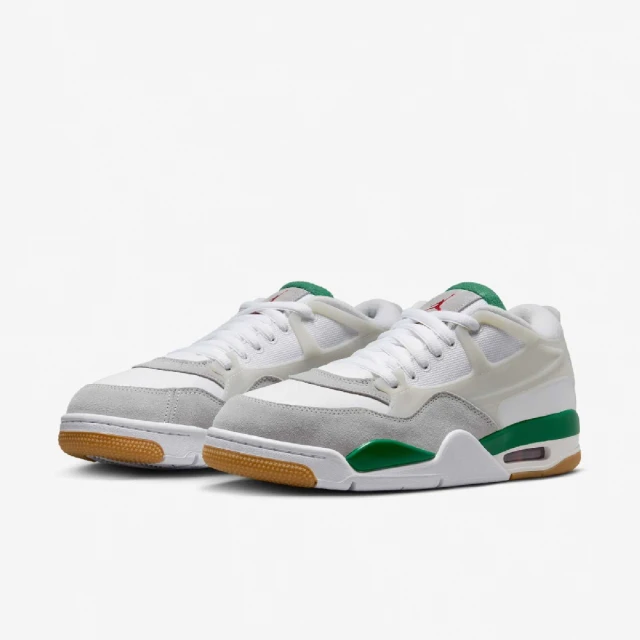 NIKE 耐吉 休閒鞋 Air Jordan 4 RM Pine Green 男鞋 白 灰 綠 復古 麂皮 喬丹(FQ7939-103)