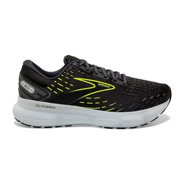 BROOKS Glycerin 20 男 慢跑鞋 運動 路跑 BROOKS Glycerin 20 男 慢跑鞋 運動 路跑 夜光限定款 避震緩衝象限 黑(1103821D047)