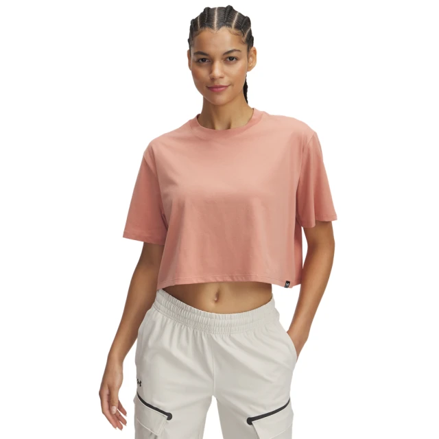 UNDER ARMOUR UA 女 Rival 短袖T-Shirt_1389721-696(粉紅色)