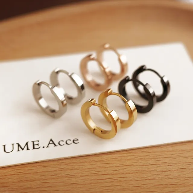 【UME.Acce】鈦鋼基本款圓圈耳環鈦鋼 鈦鋼耳環 基本款 基本款耳環 圓圈 圓圈耳環 圈圈耳