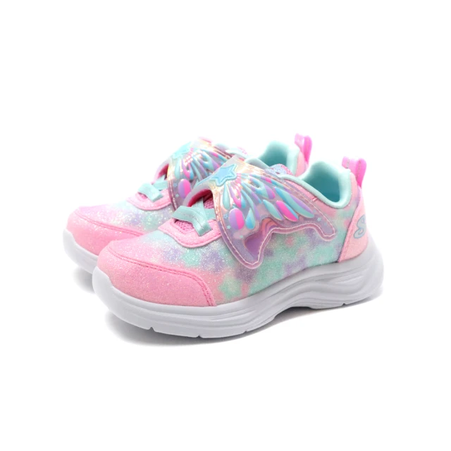 SKECHERS SKECHERS 運動鞋 電燈鞋 童鞋 魔鬼氈 粉紅/水藍 303260NPKTQ no859