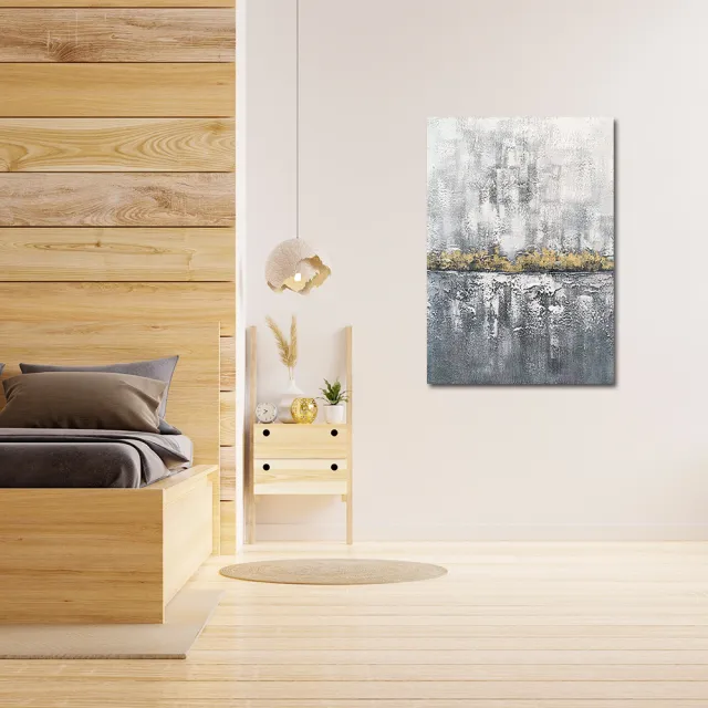 【御畫房】當代國家級展覽畫家 抽象系列手繪油畫70×100cm(DB-049)