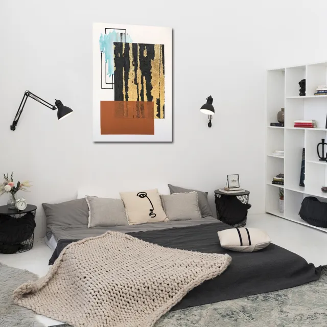【御畫房】當代國家級展覽畫家 抽象系列手繪油畫70×100cm(DB-055)