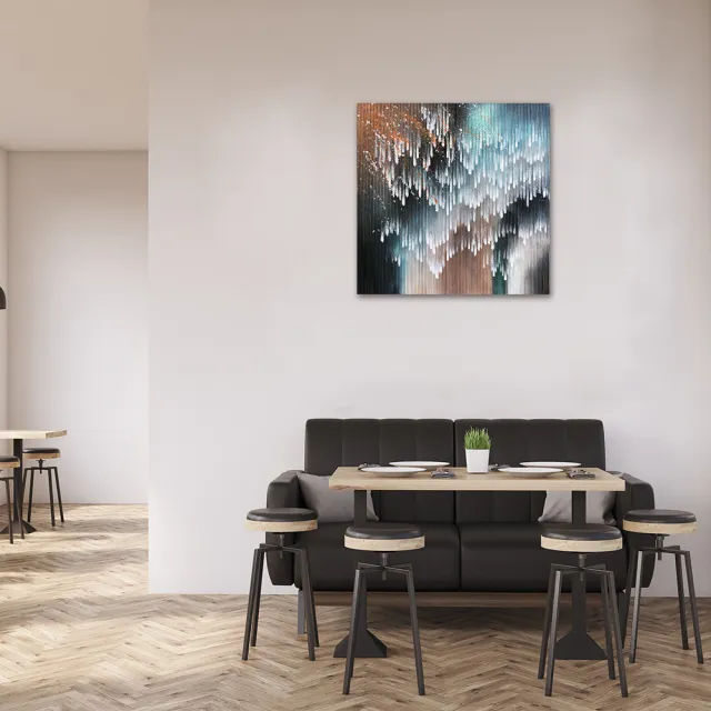 【御畫房】當代國家級展覽畫家 抽象系列手繪油畫80×80cm(DB-062)