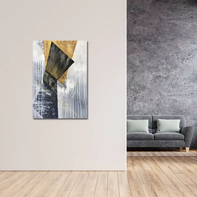 【御畫房】當代國家級展覽畫家 抽象系列手繪油畫70×100cm(DB-034)