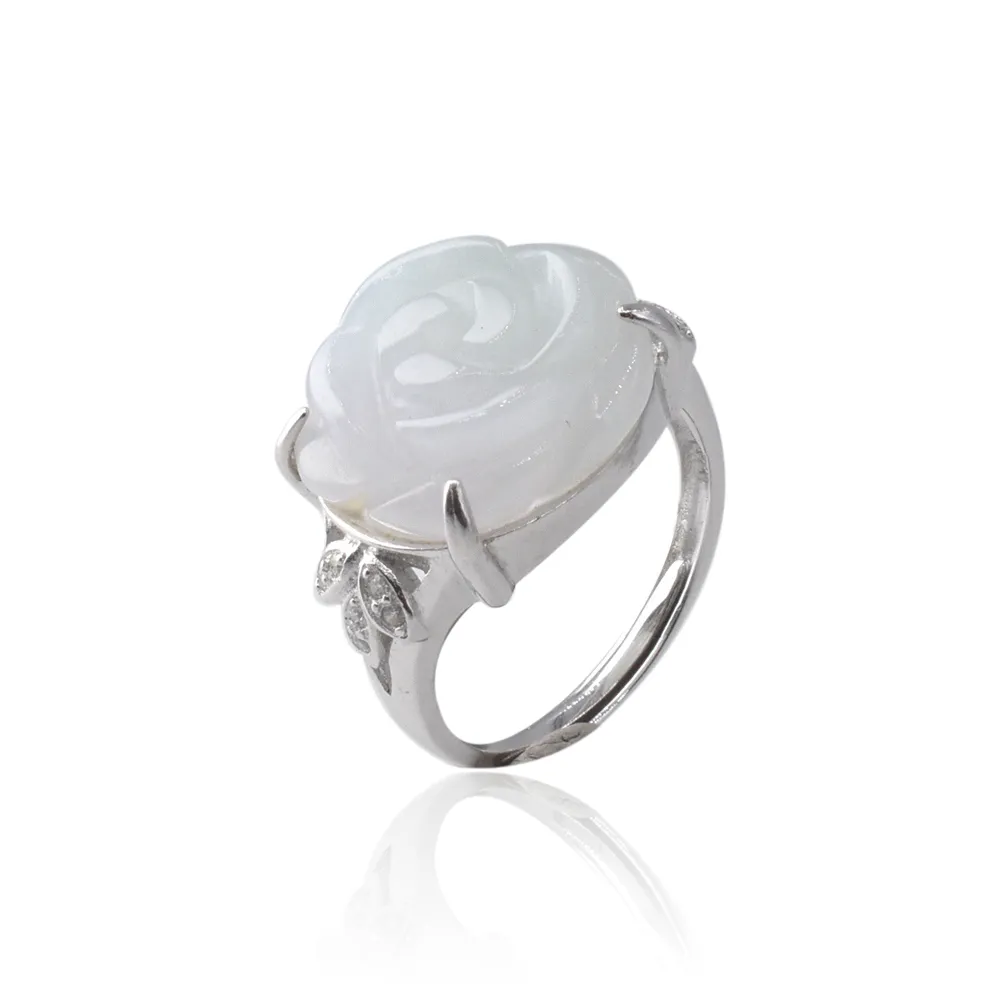 【鑫運來】◎花開富貴翡翠925銀戒